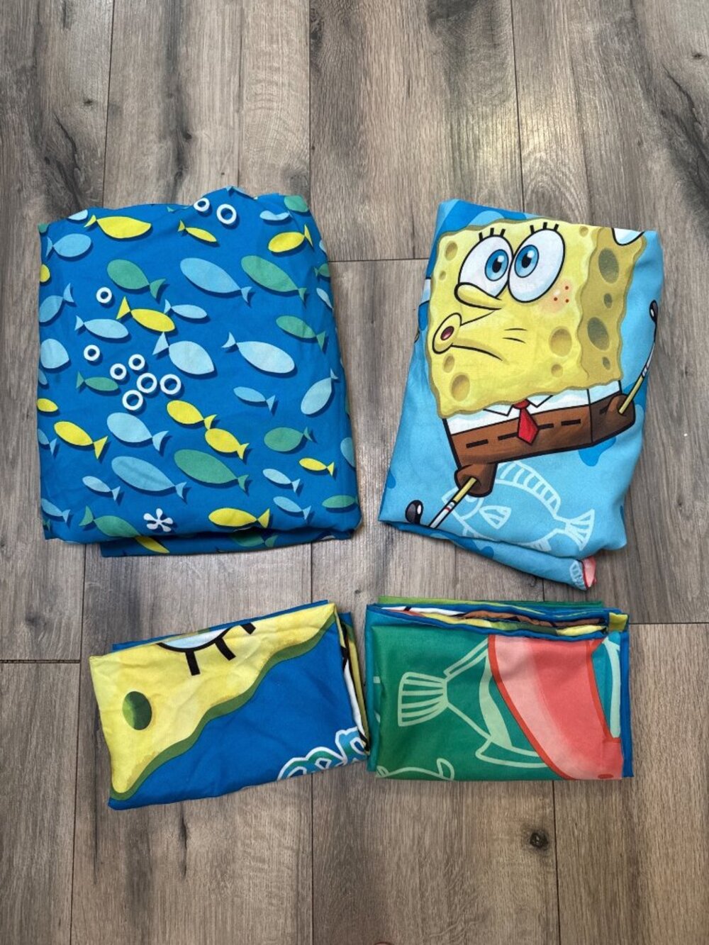SpongeBob SquarePants Full Sheet Set With Pillowcases - Nickelodeon 2012